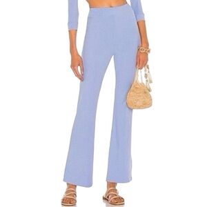 WeWoreWhat Size M Smocked Flare Pant in Powder Blue